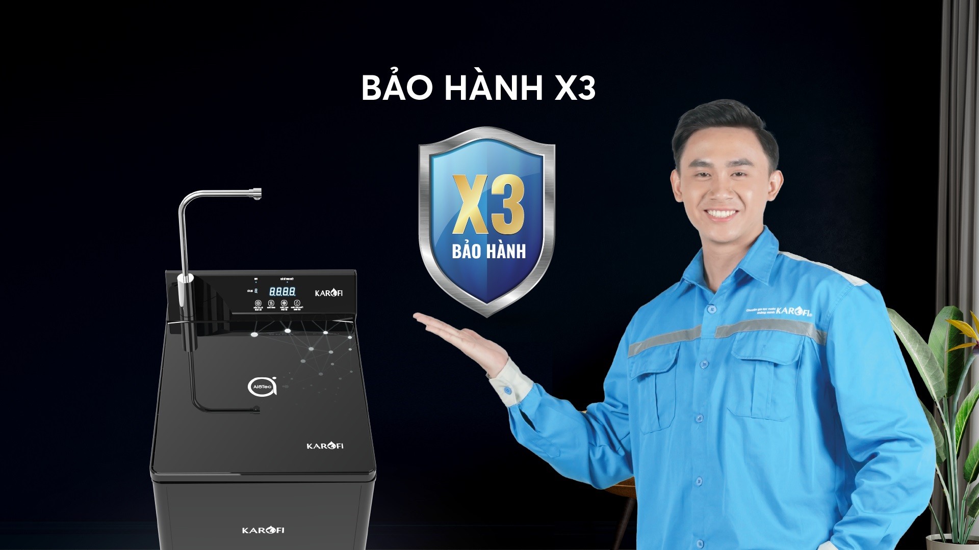 Máy lọc nước nóng lạnh Karofi KAD-D88