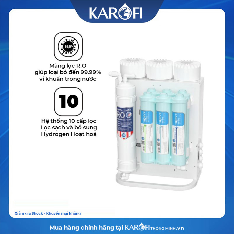 MÁY LỌC NƯỚC KAROFI KAQ-U05G – Mẫu 2023