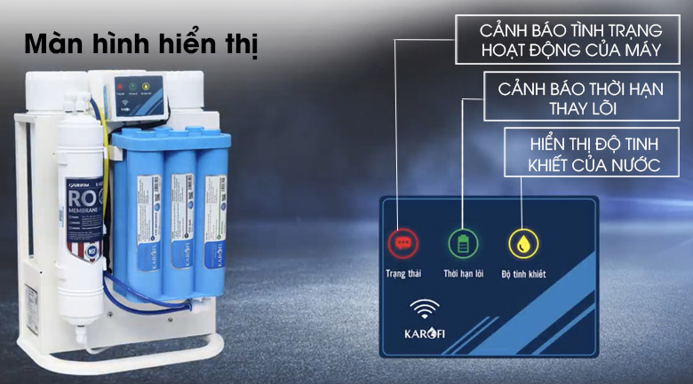 Máy lọc nước Karofi KAQ-U95 - Thông minh 10 lõi Hydrogen