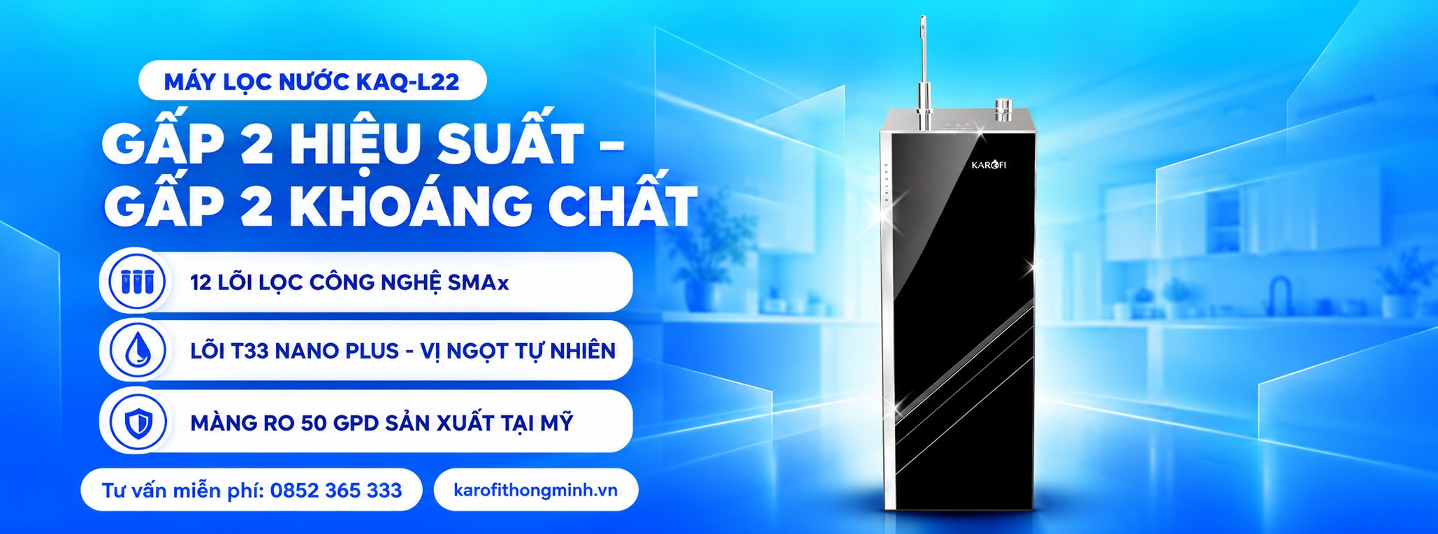 Máy lọc nước Karofi KAQ-L22