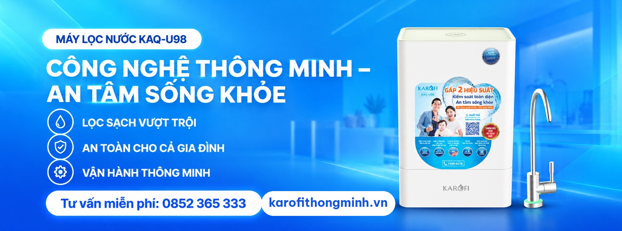 Máy lọc nước Karofi KAQ-U98